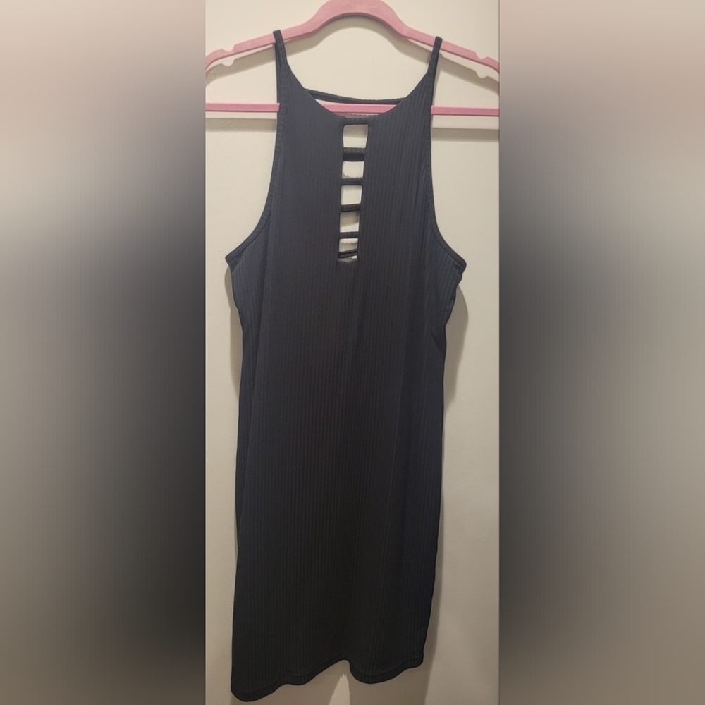 Victoria Sport Black Stretch Midi Dress